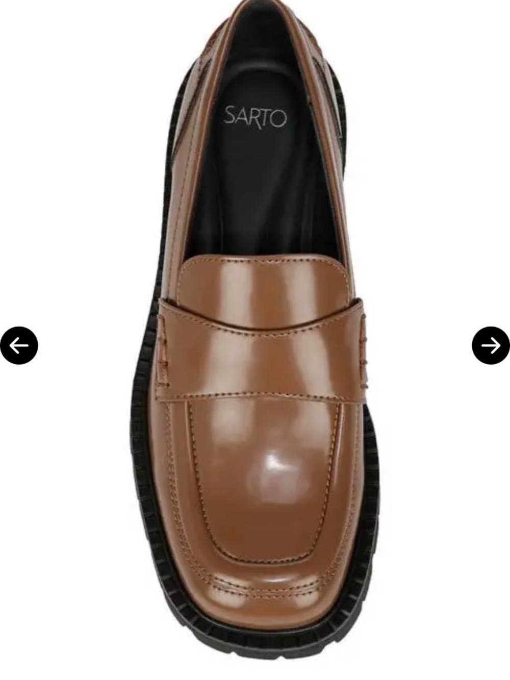 Franco Sarto brown loafers